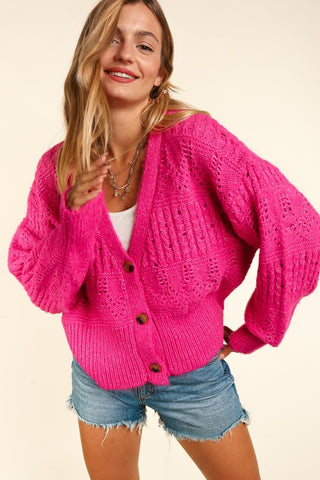 Fuchsia Cardi