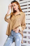 Plaid & Floral Button Down