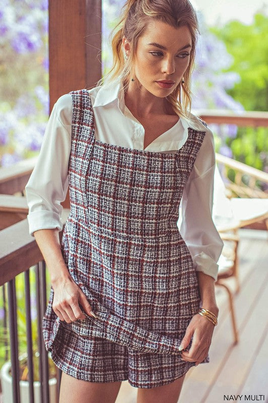 Plaid Skort Dress