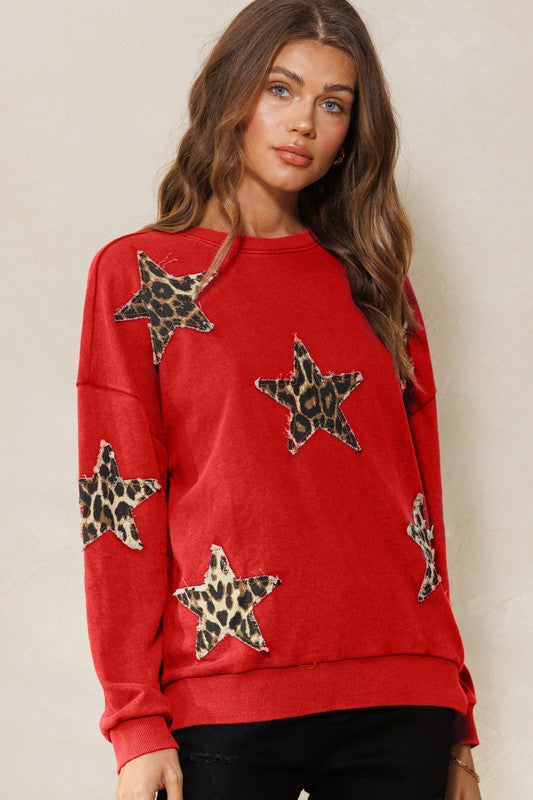 Leopard Star Top