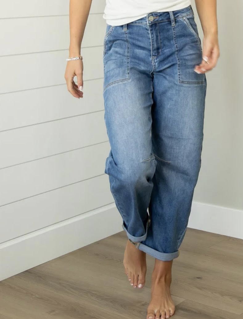 Risen Slouchy Patch Pocket Jean