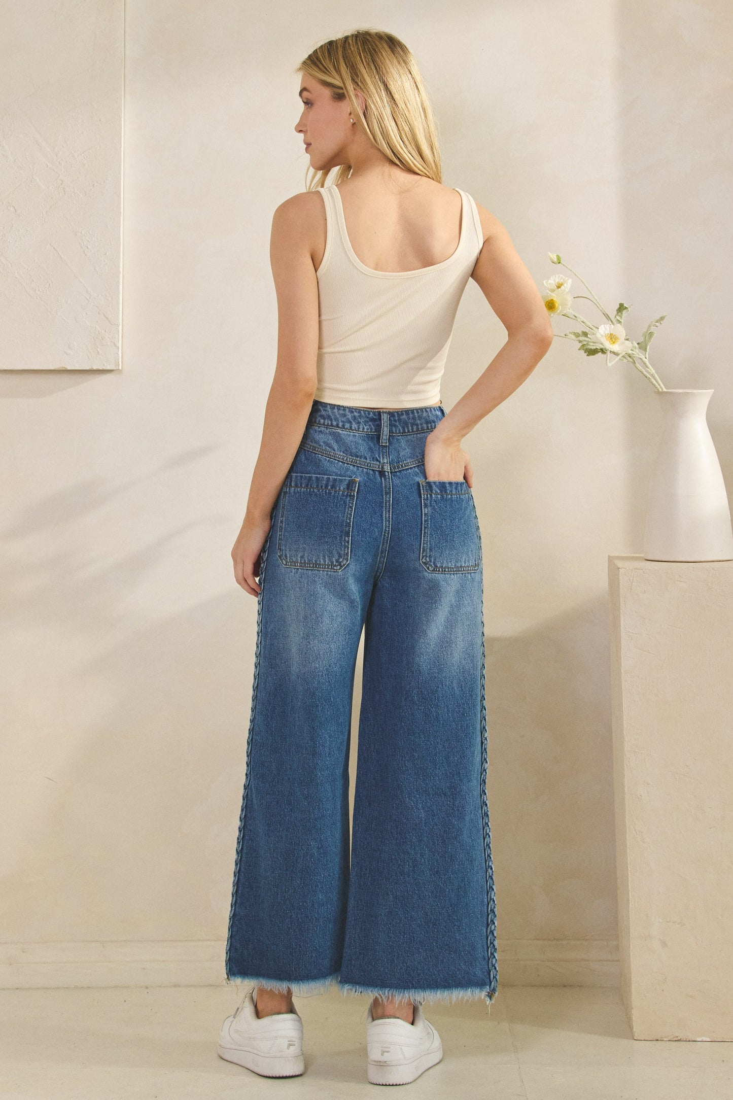 Braided Denim Pant