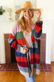 Slouchy Striped Cardi