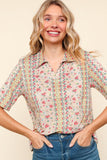 Vintage Print Top