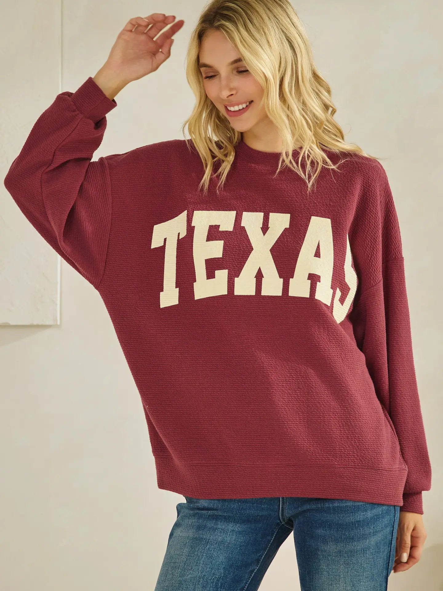 Texas Maroon Sweatshirt