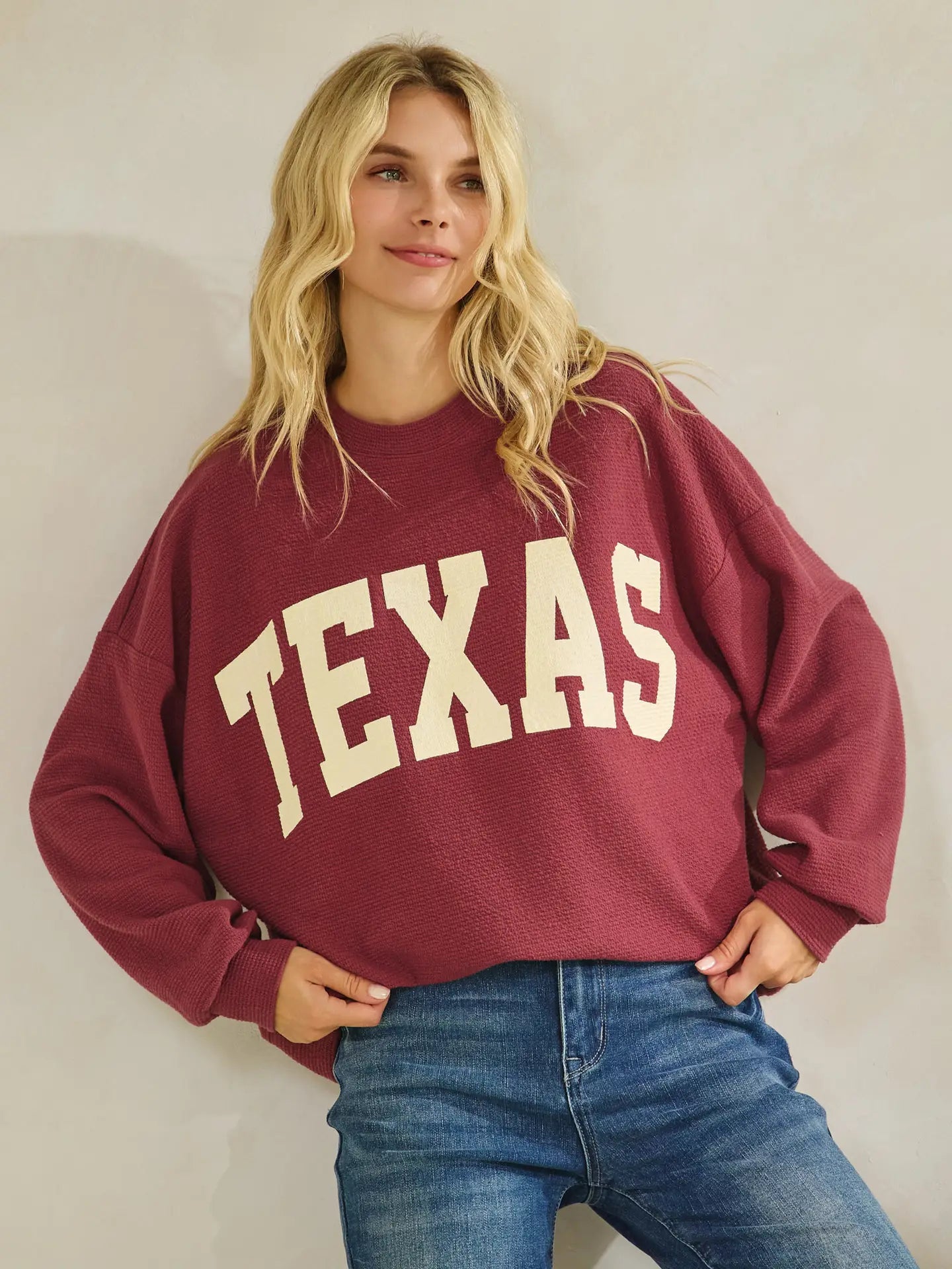 Texas Maroon Sweatshirt