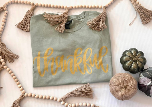 Thankful Gold Tee
